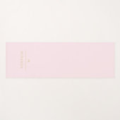 Monogram Elegant Blush Pink Minimalist Classy Chic Yogamat (Voorkant (horizontaal))