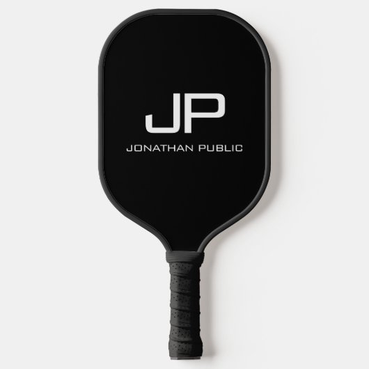 Monogram Elegant Design Sjabloon Moderne Minimalis Pickleball Paddle (Voorkant)