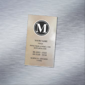 Monogram Elegant en Abstracte achtergrond Magnetisch Visitekaartje (Voorbeeld)