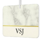 Monogram Elegant Faux Wit Marmer Luchtverfrisser (Links)