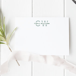 Monogram elegant formele notitie splitsen uit groe notitiekaartje