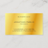 Monogram Elegant Gold look Corporate Modern Visitekaartje (Achterkant)