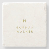 Monogram | Elegant Gold-minimalistische marmer