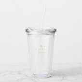 Monogram | Elegant Gold Modern minimalist Acryl Drinkbeker (Achterkant)