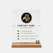 Monogram Elegant Lion Logo Acryl Bord (Voorkant)