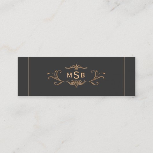 Monogram Elegant Mini Visitekaartje (Voorkant)