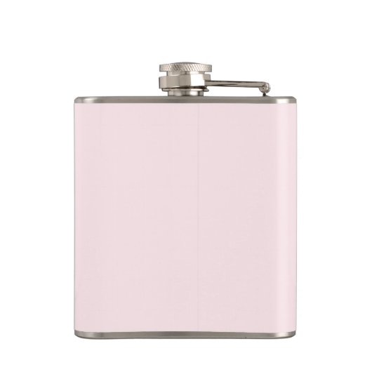 Monogram Elegant Minimaal Blush Roze en Goud Heupfles (Achterkant)