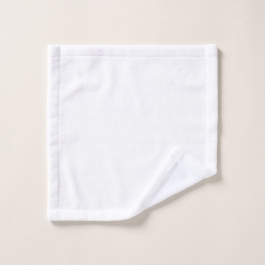 Monogram Elegant minimaal wit Bad Handdoek (Wasdoekje)