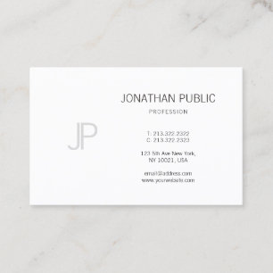 Monogram Elegant Modern Design Professional Plain Visitekaartje