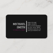 Monogram Elegant Modern Flirt & Black Visitekaartje (Achterkant)