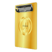 Monogram Elegant Modern Gold Kijk Sjabloon Mini Klembord (Angled2)