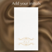 Monogram Elegant Modern Gouden Spiraal Bruiloft Sc