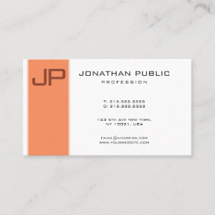 Monogram Elegant Modern Minimalistische Sjabloon Visitekaartje