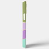 Monogram Elegant Paarse Groene Retro Zonnegolven Case-Mate iPhone Case (Achterkant / Rechts)