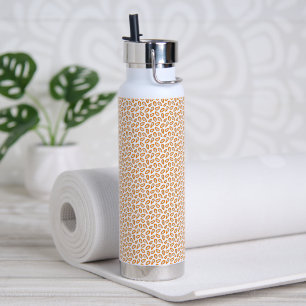 Monogram Elegant Papaya Patroon Waterfles