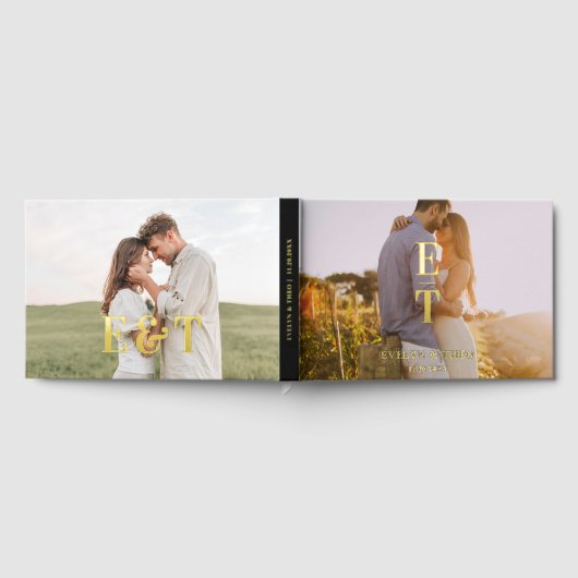 Monogram Elegant Photo Mariage Livre d'invité (Complet)