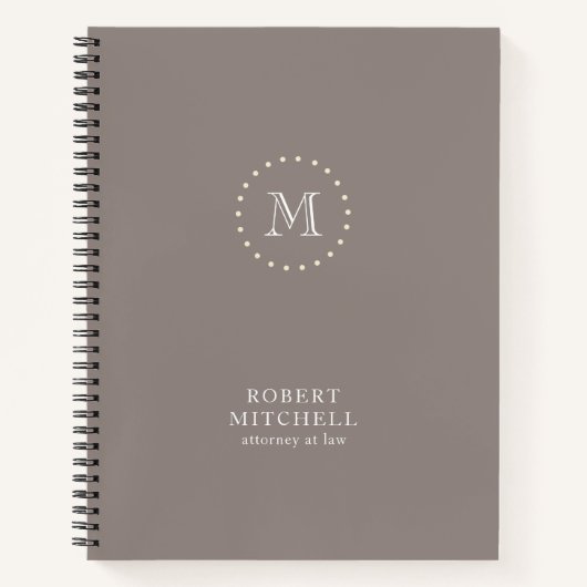 Monogram Elegant Professional Spiral Notitieboek (Voorkant)