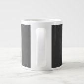 Monogram Elegant Rood Grijs Naam toevoegen Initial Extra Grote Beker (Achterkant)
