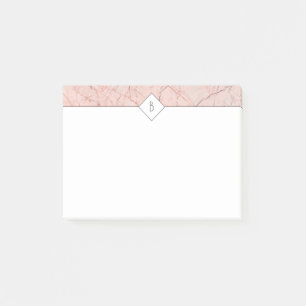 Monogram Elegant Roos Gold Marble Notes