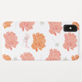 Monogram Elegant roze en Oranje pony's Patroon Case-Mate iPhone Case (Achterkant (horizontaal))