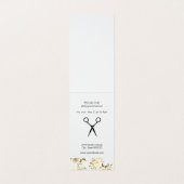 Monogram Elegant Rozen en Pattern Salon Shears Visitekaartjes (Binnenkant ongevouwen)