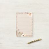Monogram elegant rustiek plakboek papier post-it® notes (Op bureau)