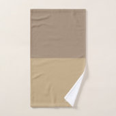 Monogram Elegant script Bruin en beige kleur Bad Handdoek (Handdoek)