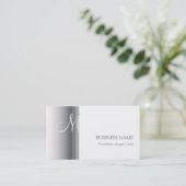 Monogram Elegant Simple Visitekaartje 3 (Staand voorkant)