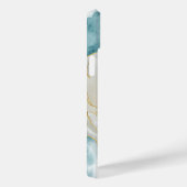 Monogram Elegant Simple White Flower Waterverf Case-Mate iPhone Case (Achterkant / Rechts)