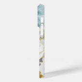 Monogram Elegant Simple White Flower Waterverf Case-Mate iPhone Case (Achterkant / Links)