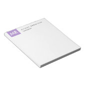 Monogram Elegant Unieke Naam Initialen Notitieblok (Schuin)