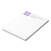 Monogram Elegant Unieke Naam Initialen Notitieblok (Gedraaid)