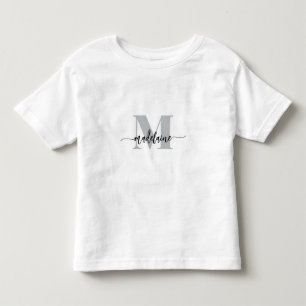 Monogram Elegant Wit Zwart Kinder Shirts
