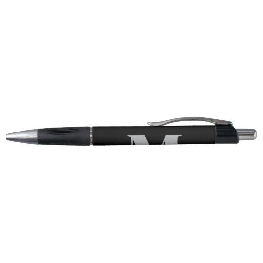 Monogram Elegant Wit Zwart Persoonlijk Pen (Bovenkant)
