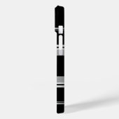 Monogram elegant zwart-wit en zilver grijs design Case-Mate iPhone case (Achterkant / Links)