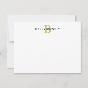 Monogram Elegante Minimaal Stijlvolle Flat Note Ka Notitiekaartje