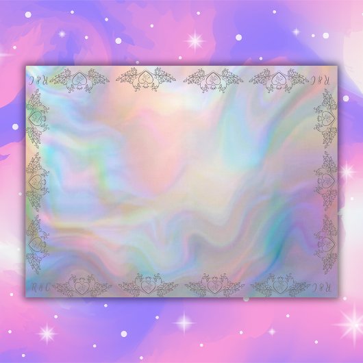 Monogram Elegante parelmoer kleur SM. Bruiloft Tafelkleed