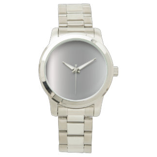 Monogram Elegante Unisex Oversize Zilveren Armband Horloge