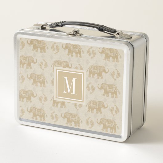 Monogram | Elephant Khaki Caravan Pattern (Voorkant)