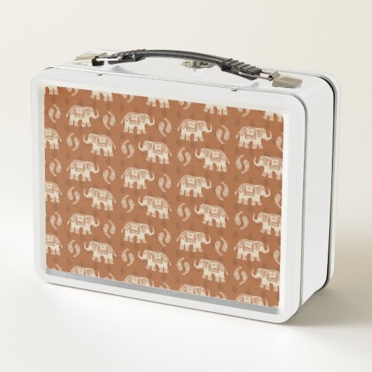 Monogram | Elephant Oranje Caravan Pattern (Achterkant)