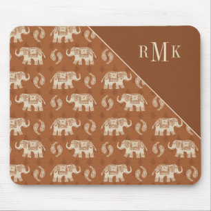 Monogram   Elephant Oranje Caravan Pattern Muismat
