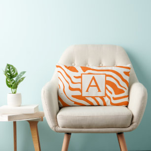 Monogram Elke Kleur en Off-Wit Zebra Design Kussen