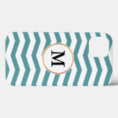 monogram en chevron gepatterd Case-Mate iPhone case (Achterkant (horizontaal))