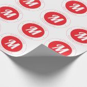  monogram en circulaire tekst Sjabloon Cadeaupapier (Hoek)