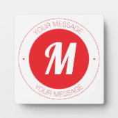  monogram en circulaire tekst Sjabloon Fotoplaat (Voorkant)