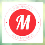 monogram en circulaire tekst Sjabloon Raamsticker (Vel 3)