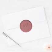 Monogram en datum  Roos Wax Seal Sticker (Envelop)