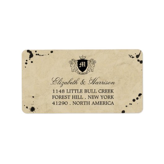 monogram en gordijn etiket (Voorkant)