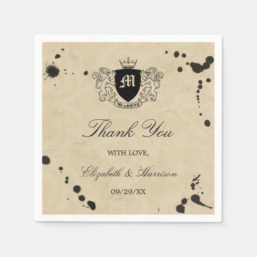 monogram en gordijn servet (Voorkant)