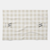 Monogram en jaar van de huishouding theedoek (Horizontaal)